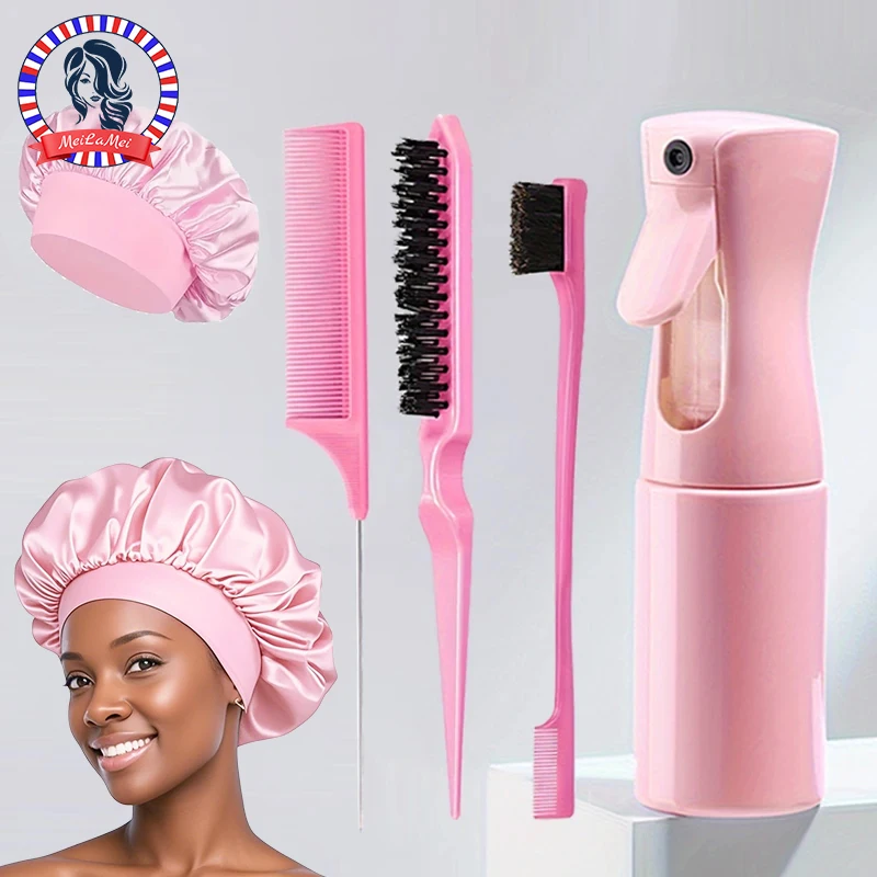 Hair Care Spray - 5-delige haarstylingset: inclusief haarlakfles, slaapmuts met