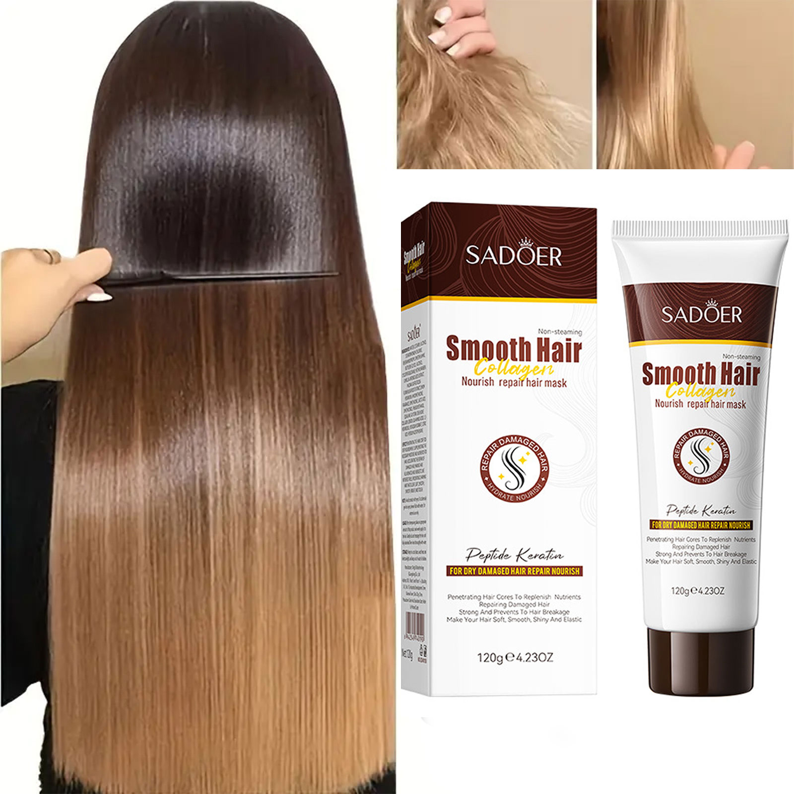 Hair Care Collagen - SADOER Collageen Haarmasker Professioneel Diep Voedend