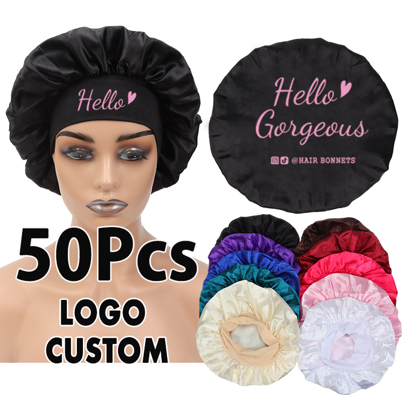 Hair Care Logo - Satijnen Bonnet 50 Stuks Groothandel Haarverzorging