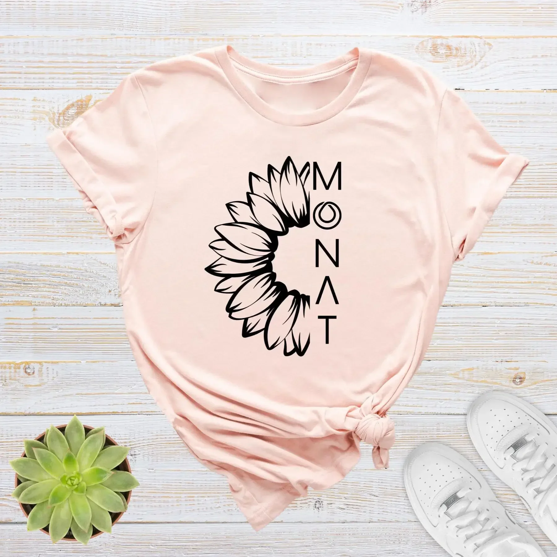 Hair Care Logo - MonaT T-shirt Zonnebloem Haarverzorging Shampoo Dealer