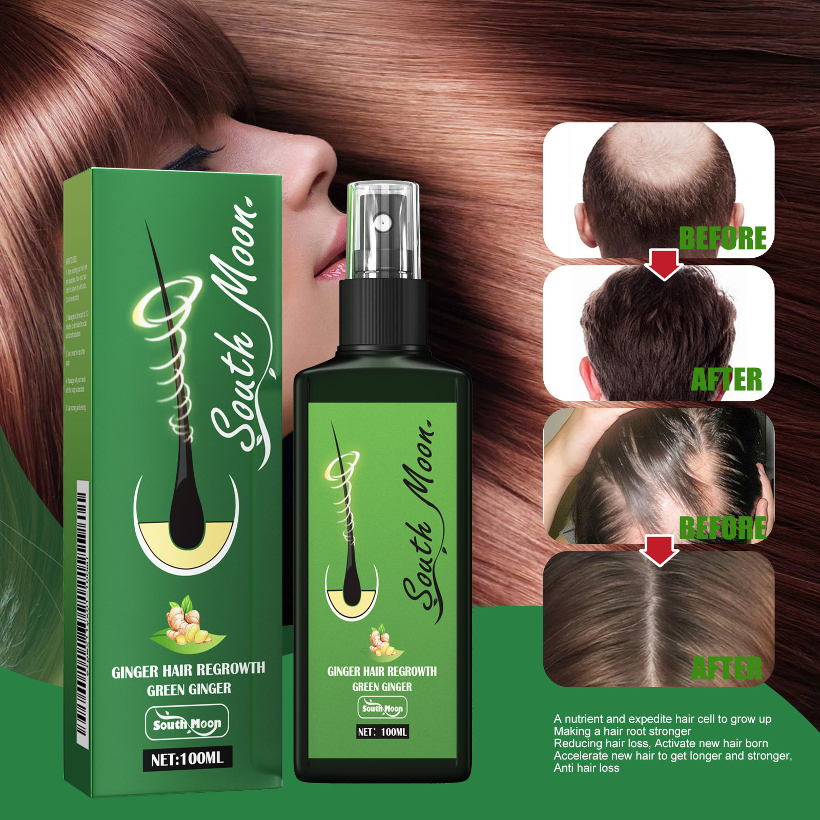 Ginger Hair Density Serum Spra - Hair Care For Hair Fall recensie en prijs